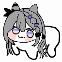a drawing of a girl with a cat ear and braid .