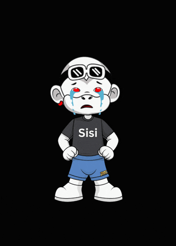 a cartoon character with a shirt that says sisi on it