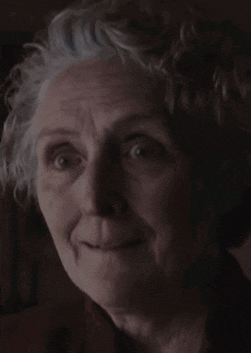 a close up of an elderly woman 's face with a caption that says nothing you can do about that