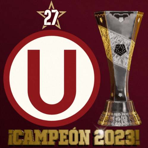 a trophy with the letter u on it