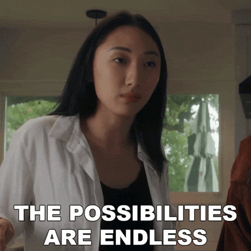 The Possibilities Are Endless Andrea Jin GIF - The Possibilities Are Endless Andrea Jin Wong Fu Productions GIFs