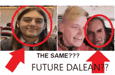 a picture of a man and a woman with the words the same future dalean