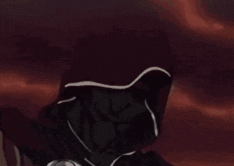 a cartoon of a man with a hood on his head making a funny face