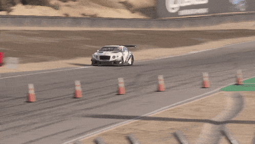 a white race car that says mlsport on it