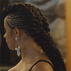 a woman wearing a braided hairstyle is saying forever
