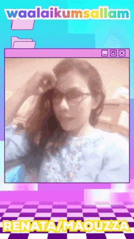 a picture of a woman with glasses and the name renatavhaquzza on the bottom