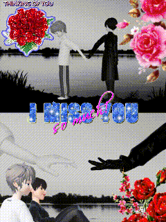 a picture of a couple holding hands with the words thinking of you i miss you