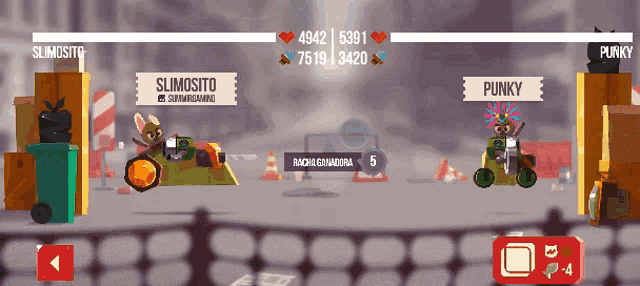 slimosito and punky are playing a game with numbers on them