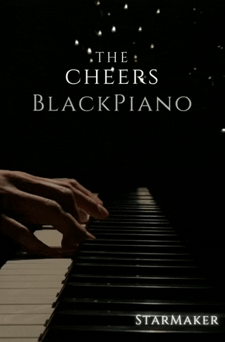 a poster of a person playing a piano titled the cheers blackpiano