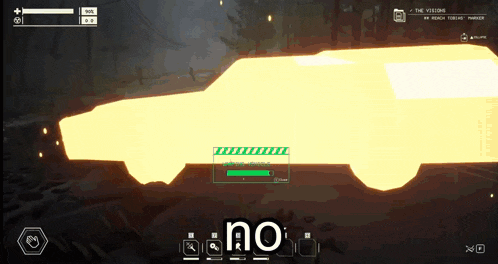 a screenshot of a video game with the word no on the bottom right