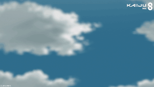 a blue sky with white clouds and the number 8 on the bottom right