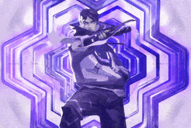 a man in a hoodie is standing in front of a purple background that says ' a few lines ' on it