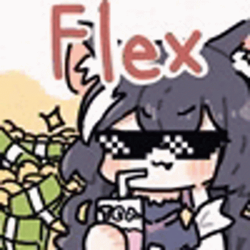 Flex Catgirl GIF