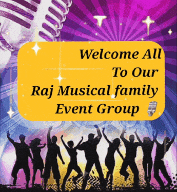 an advertisement for raj musical family event group