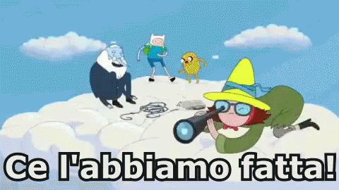 Adventure Time Ce L'Abbiamo Fatta Finn Jake Batti 5 GIF - Adventure Time Finn Jake GIFs