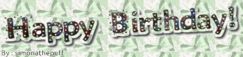 a green background with the words happy birthday