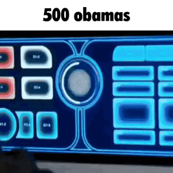 a computer monitor with the words 500 obamas written on it