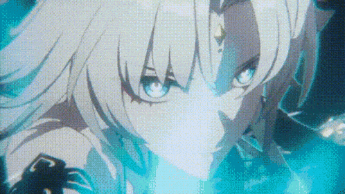 a close up of a person 's face with a blue light coming out of it .