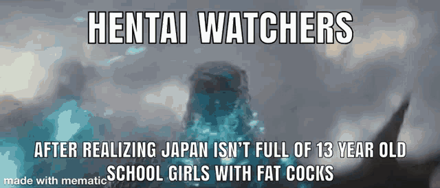 hentai watchers after realizing japan isn t full of 13 year old school girls with fat cocks made with mematic