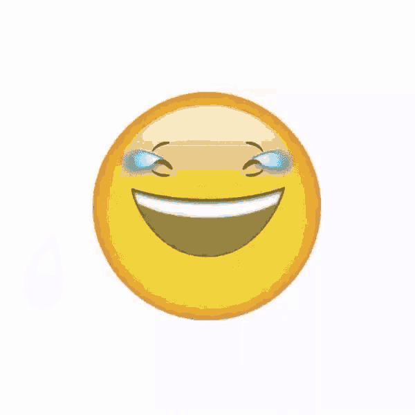 a yellow smiley face with tears coming out of it 's eyes