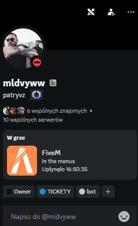 a screenshot of a person 's profile with a picture of a man