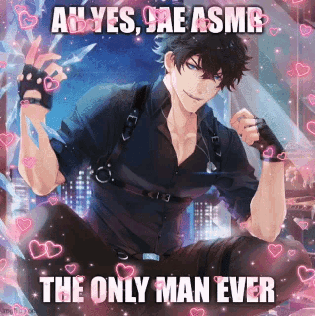 a picture of a man with the words " the only man ever "