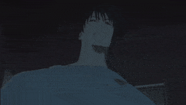 a man stands in front of a wall with purple lightning coming out of it
