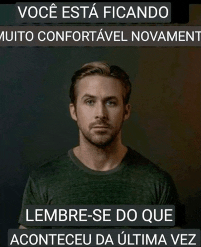 a picture of a man with a caption that says " você esta ficando "