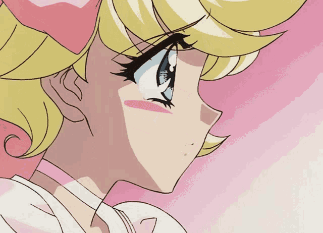 a girl with blonde hair and a pink bow on her head says i love you after all