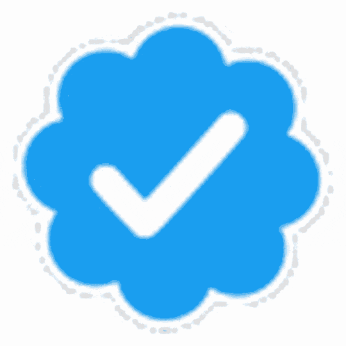 a blue cloud with a white check mark on it