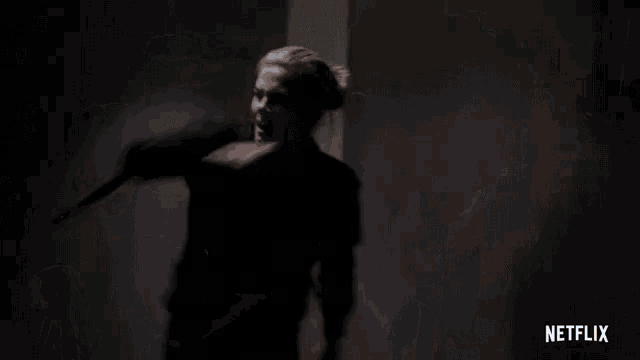a netflix ad shows a woman fighting someone