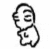 a black and white drawing of a cartoon character with a euro sign on his head .