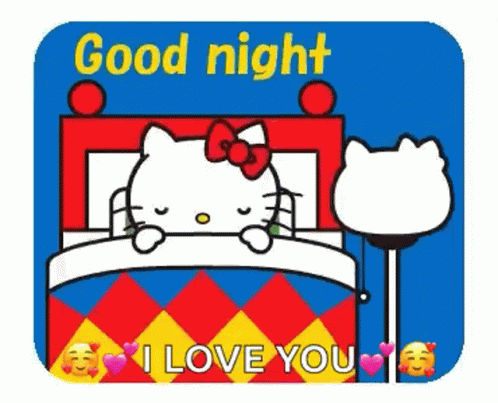 Hello Kitty Good Night GIF - Hello Kitty Good Night I Love You GIFs