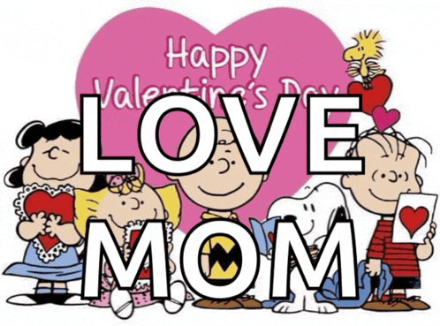 a valentine 's day greeting card with snoopy and his friends