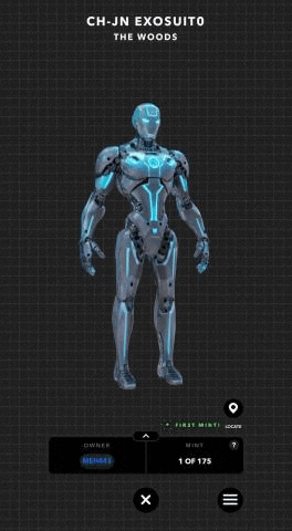 a 3d model of a robot in a suit is on a screen .