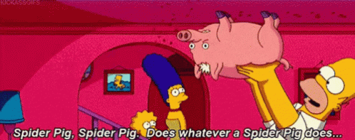 Spider Pig The Simpsons GIF - Spider Pig The Simpsons Homer Simpson GIFs