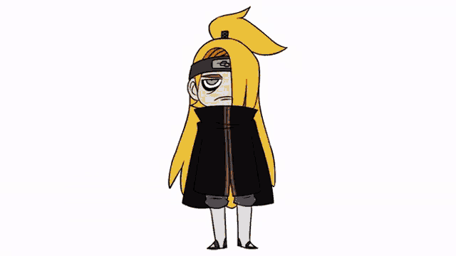 a cartoon character with a maid headband on