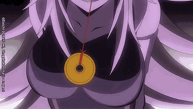 a close up of a woman 's breast with a coin around her neck and a watermark that says daichi sorayama