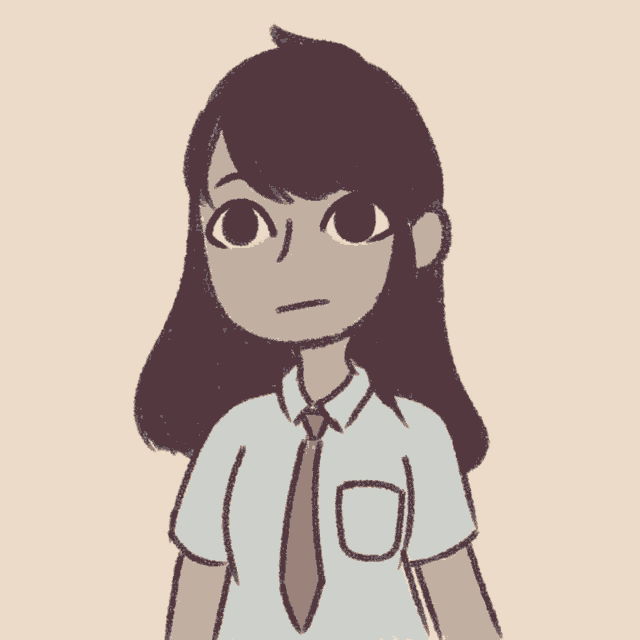 a cartoon of a girl pointing at herself