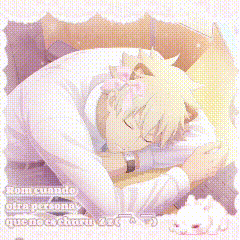 a drawing of a person sleeping with the words " cuando otra persona " in the bottom right corner