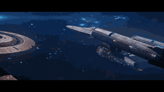 a space ship with the number cc-1704 on the side of it