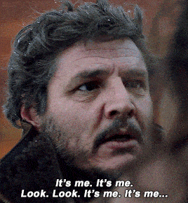 a man with a beard says it 's me it 's me look look it 's me it 's me ...