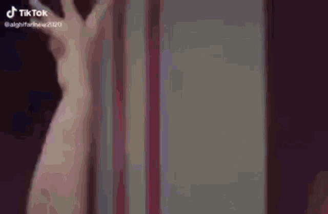 a blurred image of a person 's face with a tiktok watermark in the corner