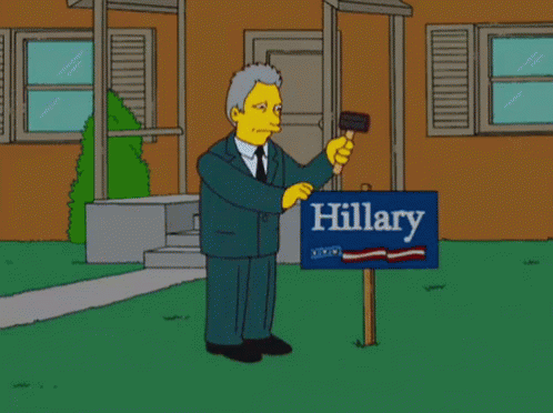 Setting Up Campaign Signs - Bill Clinton GIF - GIFs