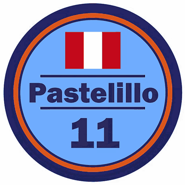 a blue circle with the word pastelillo and the number 11 on it