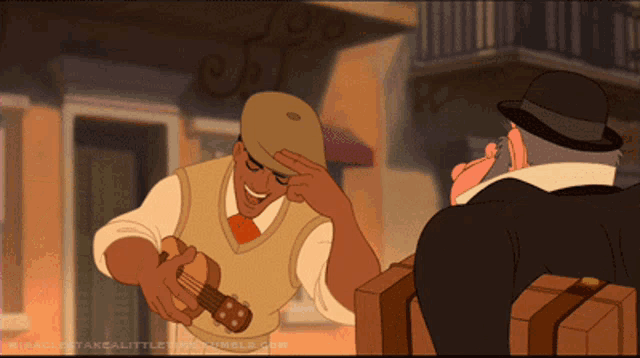 a cartoon of a man playing a guitar with the words miracletakealittle.tumblr.com in the bottom right corner