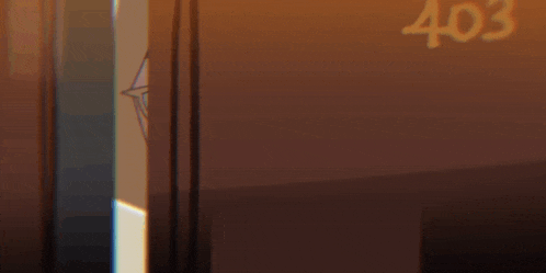 a cartoon of a girl looking out of a door with the number 403 on it