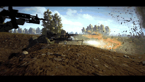 a video game scene with soldiers shooting guns