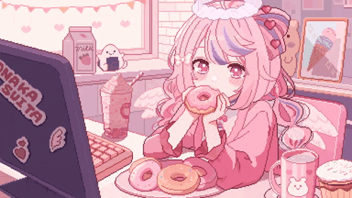 Donut Pink GIF - Donut Pink Chill GIFs