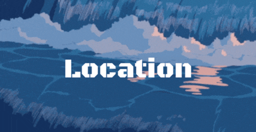 a blue background with the word location written on it